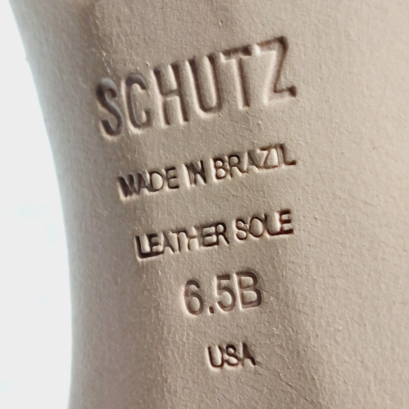 New SCHUTZ Linsey Crystal-Embellished Leather Sandals M904 - Picture 11 of 15